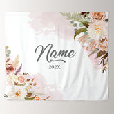 Lofaris Personalized Couples Name Fall Flower Wedding Backdrop